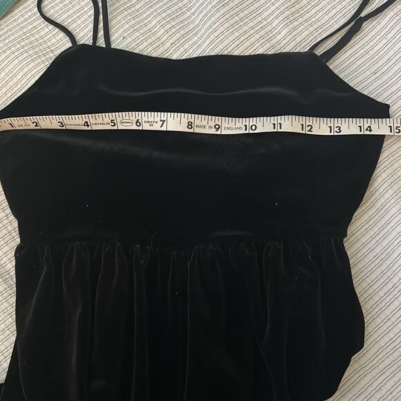 UO Velvet Straight-Neck Jumpsuit Elegant Black Velvet Jumpsuit size small - Picture 6 of 9